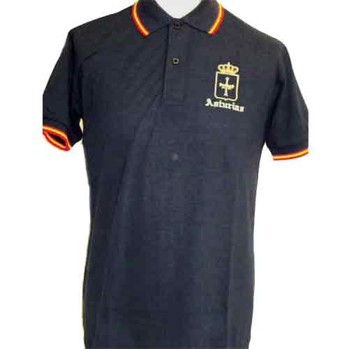 polo escudo Asturias bordado